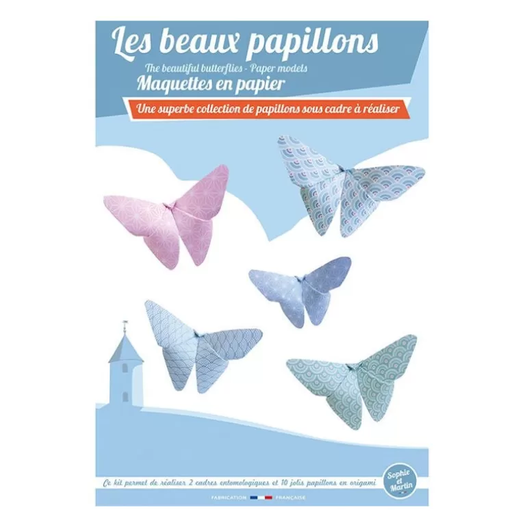 Sophie et Martin Jeux Loisirs Créatifs Fabriqués En France<Les Beaux Papillons, Maquettes En Papier ''