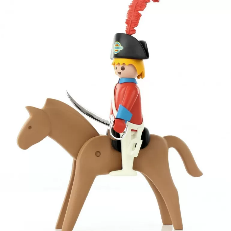 PLASTOY Déco Design<L'Officier Et Son Cheval Playmobil Collectoys