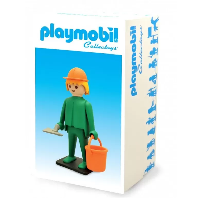 PLASTOY Déco Design<L'Ouvrier Macon Playmobil Collectoys De