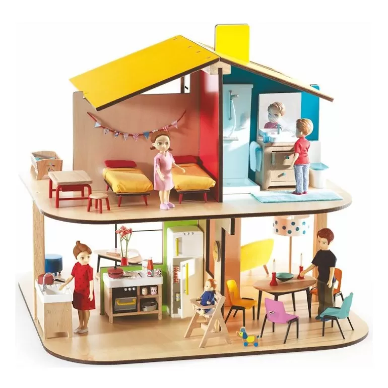 Djeco Maison De Poupee En Bois<Maison De Poupées 'Color House' 7803
