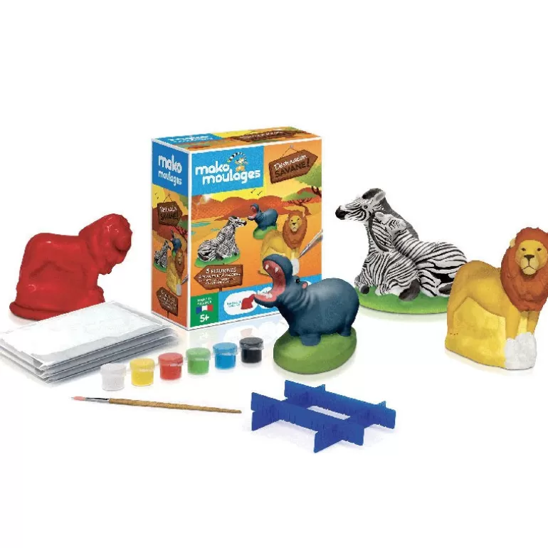 Mako moulages Mako Moulages Figurines Et Déco< Animaux De La Savane, Coffret 3 Moules 39059