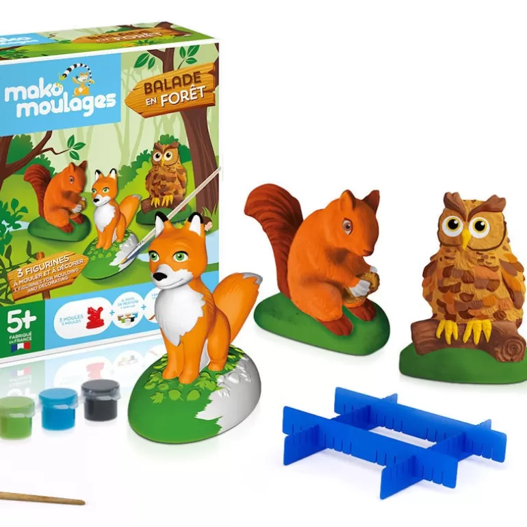Mako moulages Mako Moulages Figurines Et Déco< "Balade En Foret" Etui 3 Moules 39049