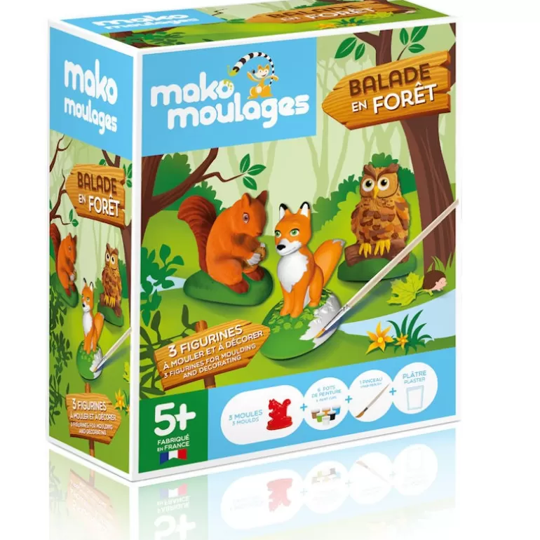 Mako moulages Mako Moulages Figurines Et Déco< "Balade En Foret" Etui 3 Moules 39049