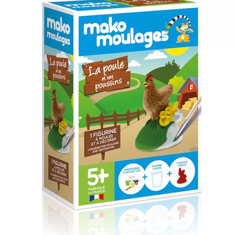 Mako moulages Mako Moulages Figurines Et Déco< 'La Poule Et Ses Poussins' 39044