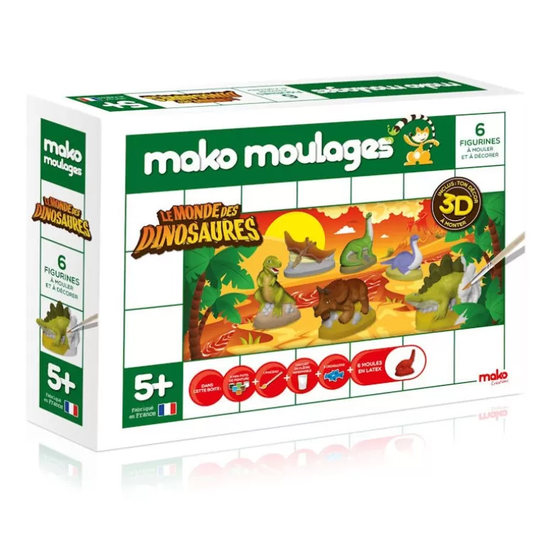 Mako moulages Mako Moulages Figurines Et Déco< Le Monde Des Dinosaures, Coffret 6 Moules 39018