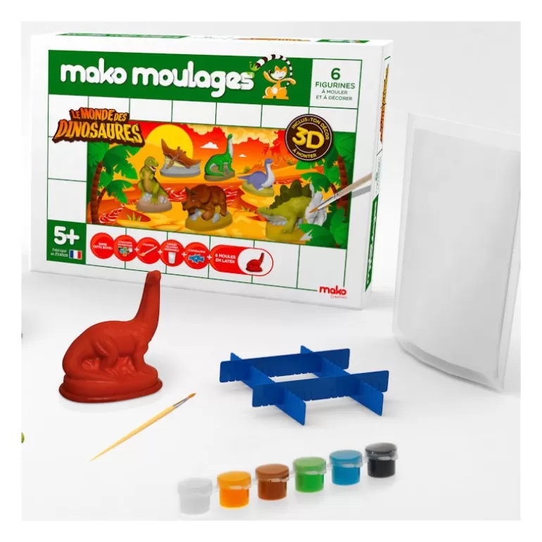 Mako moulages Mako Moulages Figurines Et Déco< Le Monde Des Dinosaures, Coffret 6 Moules 39018
