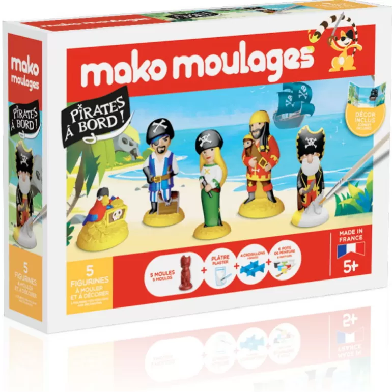 Mako moulages Mako Moulages Figurines Et Déco< "Pirates A Bord !" Coffret 5 Moules 39067