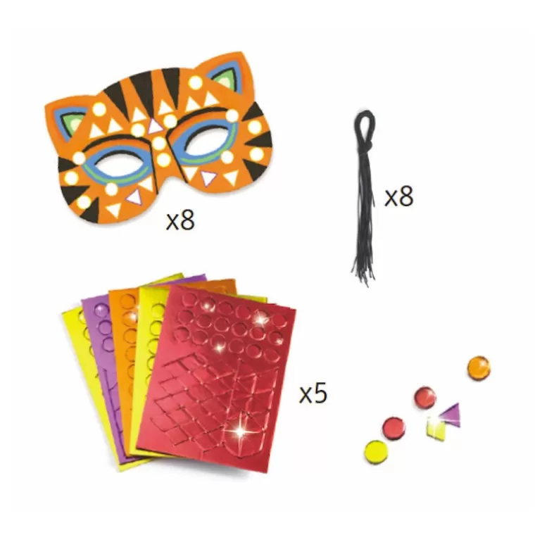 Djeco Décoration Enfants<Masques Mosaïques A Décorer "Animaux De La Jungle" Diy 7900