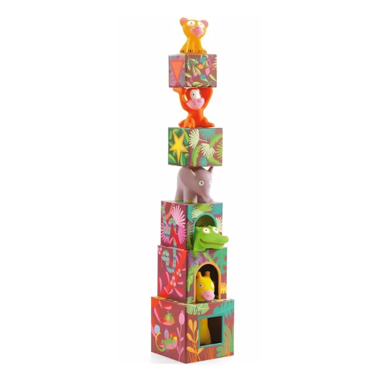 Djeco Jouets D'éveil, Hochets<Maxi Topanijungle, Jeu De Cubes 9101