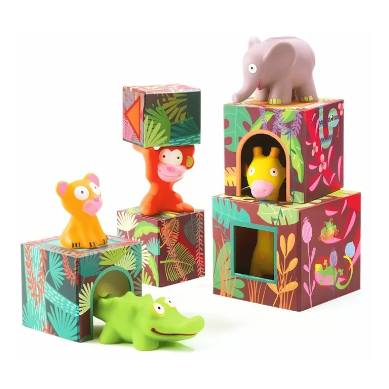 Djeco Jouets D'éveil, Hochets<Maxi Topanijungle, Jeu De Cubes 9101