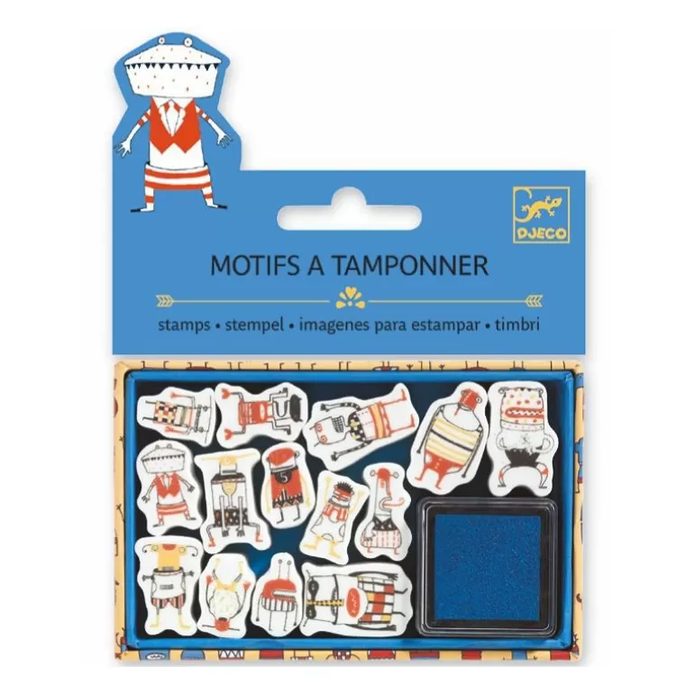 Djeco Tampons<Mini Coffret Motifs A Tamponner 'Petits Monstres' 9792