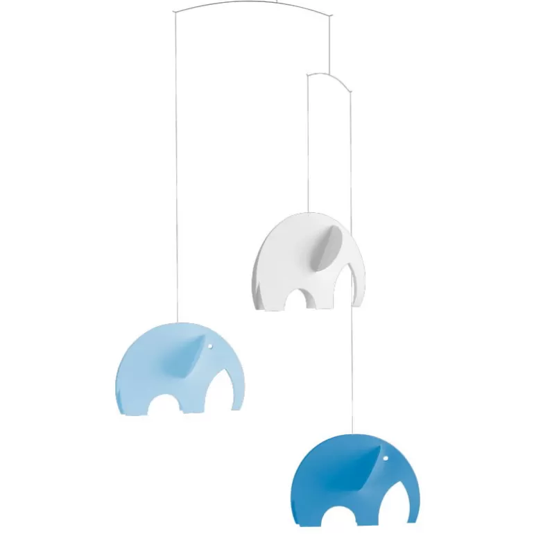 Flensted Mobiles Déco Design<Mobile En Papier "Elephants Bleus"