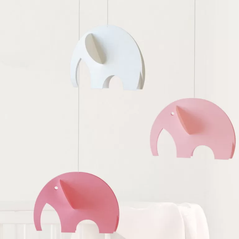 Flensted Mobiles Déco Design<Mobile En Papier "Elephants Roses"