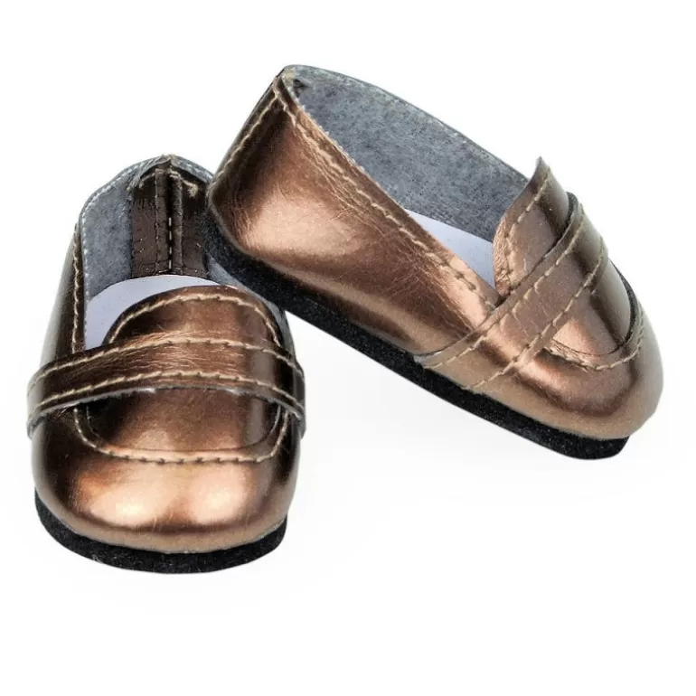 Petitcollin Poupées, Peluches<Mocassins Cuivres Pour Poupées De 39 A 48 Cm