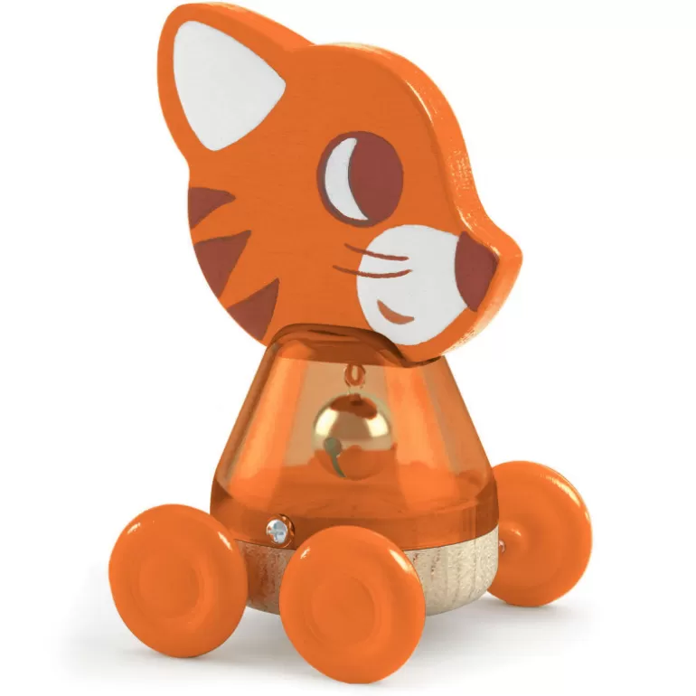 Djeco Jouets À Tirer, Jouets À Pousser<Nina Bing, Chat A Roulettes, Jouet A Pousser 6444
