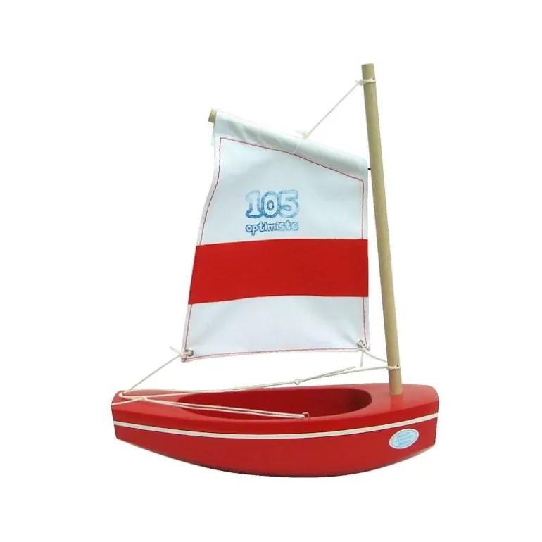 Bateaux TIROT Bateaux Tirot Jouets Fabriqués En France<Optimiste Rouge Tirot 22 Cm, Modele 105