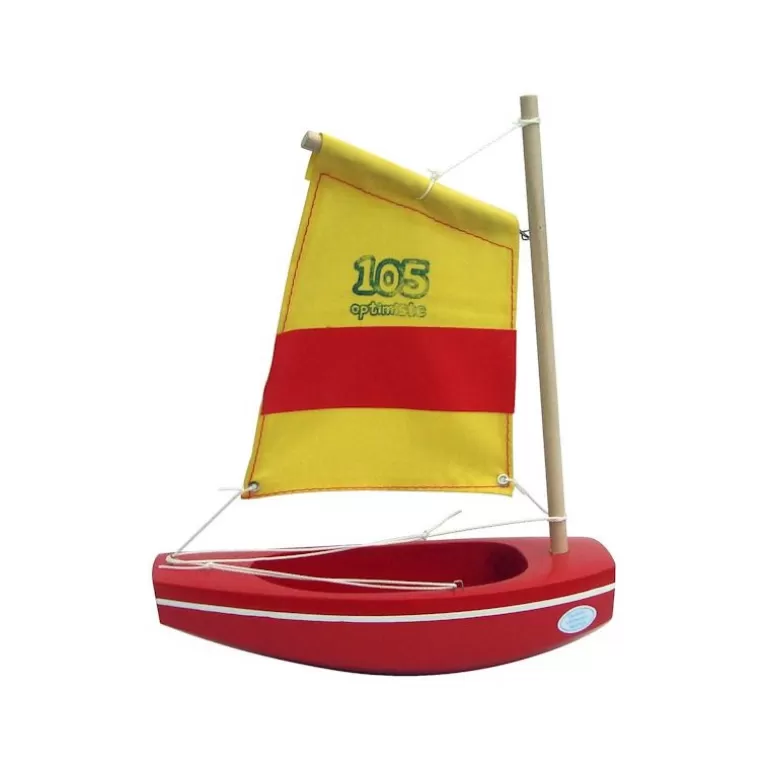 Bateaux TIROT Bateaux Tirot Jouets Fabriqués En France<Optimiste Rouge Tirot 22 Cm, Modele 105