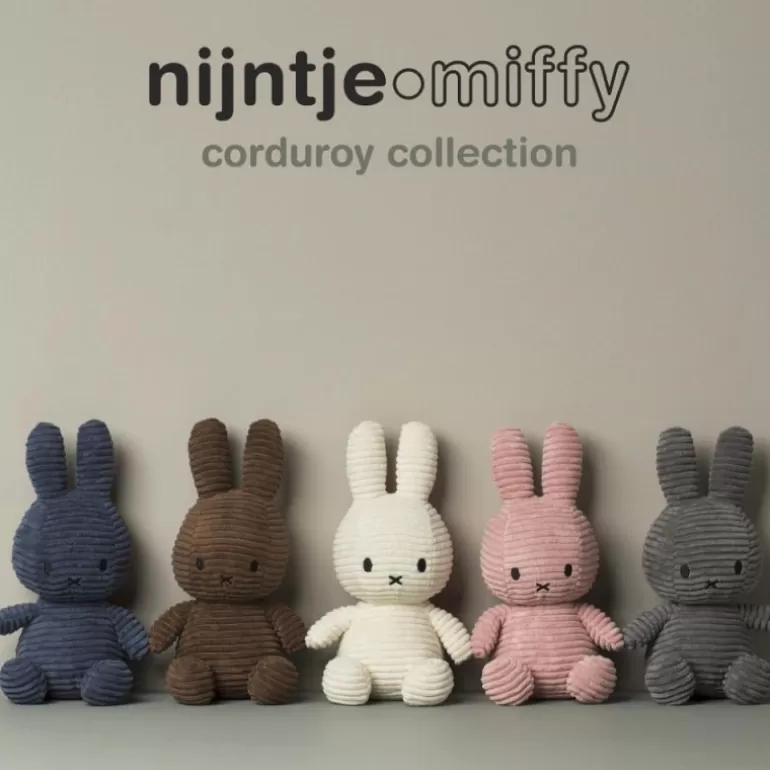 Peluches miffy Poupées, Peluches<Peluche Miffy En Velours Cotele Bleu Nuit 24Cm