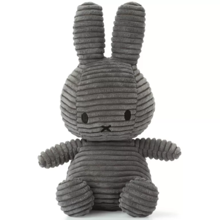 Peluches miffy Poupées, Peluches<Peluche Miffy En Velours Cotele Gris Fonce 24Cm