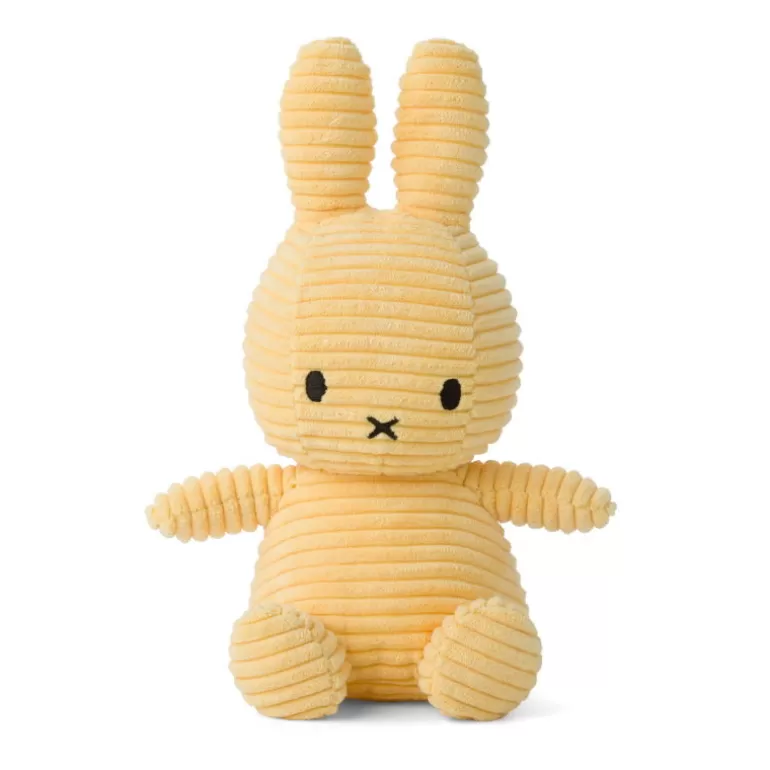 Peluches miffy Poupées, Peluches<Peluche Miffy En Velours Cotele Jaune Pastel 24Cm