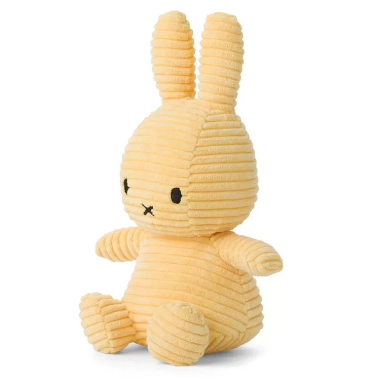 Peluches miffy Poupées, Peluches<Peluche Miffy En Velours Cotele Jaune Pastel 24Cm