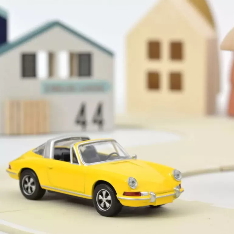 NOREV Jouets Garage, Voitures<Porsche 911 Targa Jaune 1969 1-43Eme