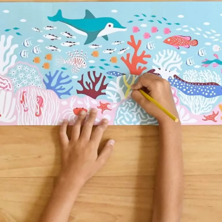 POPPIK Jeux, Puzzles Et Stickers Poppik<Poster A Colorier "Barriere De Corail"