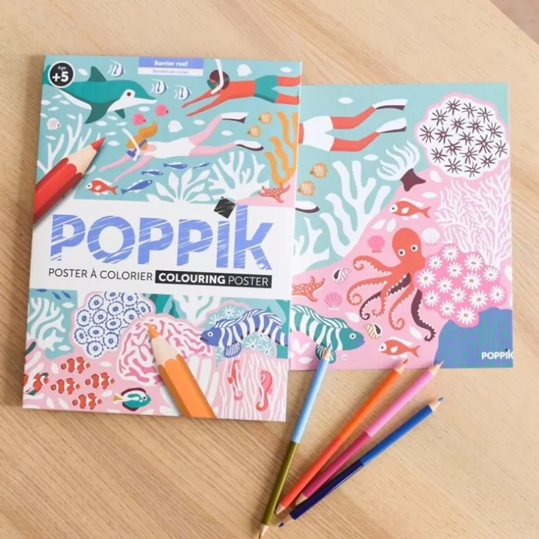 POPPIK Jeux, Puzzles Et Stickers Poppik<Poster A Colorier "Barriere De Corail"