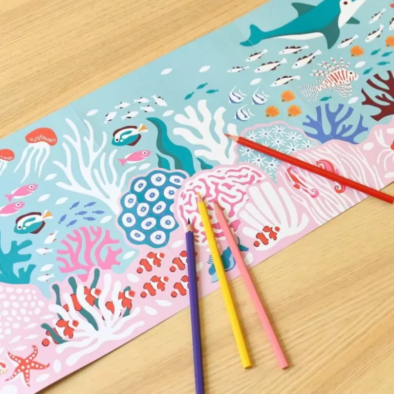 POPPIK Jeux, Puzzles Et Stickers Poppik<Poster A Colorier "Barriere De Corail"