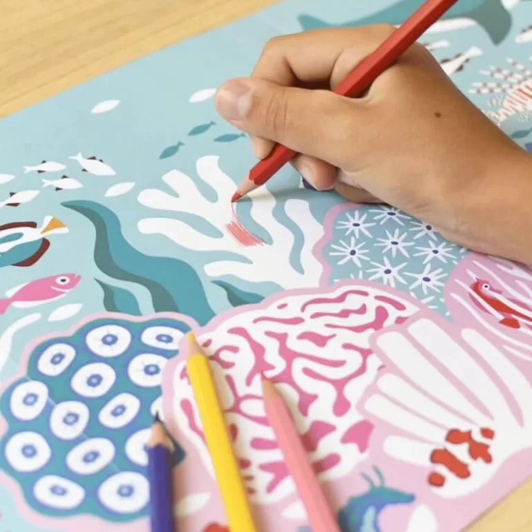 POPPIK Jeux, Puzzles Et Stickers Poppik<Poster A Colorier "Barriere De Corail"