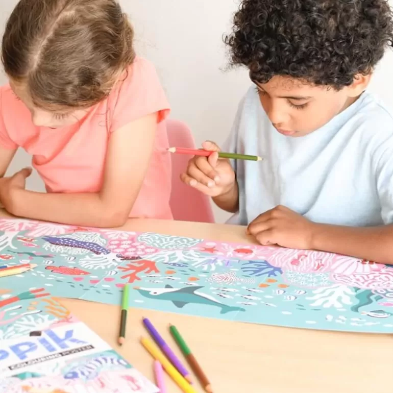 POPPIK Jeux, Puzzles Et Stickers Poppik<Poster A Colorier "Barriere De Corail"