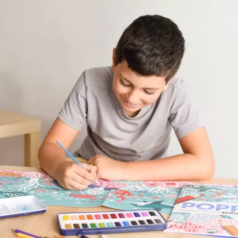 POPPIK Jeux, Puzzles Et Stickers Poppik<Poster A Colorier "Barriere De Corail"