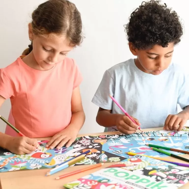 POPPIK Jeux, Puzzles Et Stickers Poppik<Poster A Colorier "Foret Tropicale"