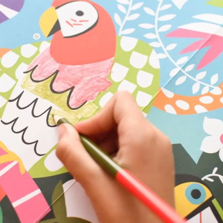 POPPIK Jeux, Puzzles Et Stickers Poppik<Poster A Colorier "Foret Tropicale"