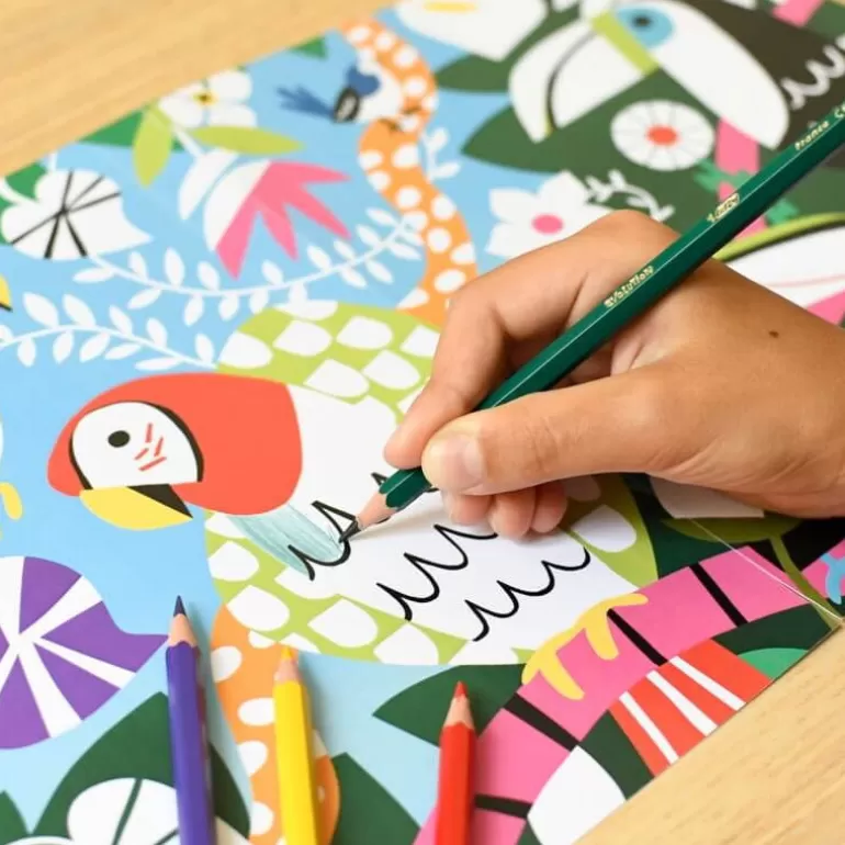 POPPIK Jeux, Puzzles Et Stickers Poppik<Poster A Colorier "Foret Tropicale"