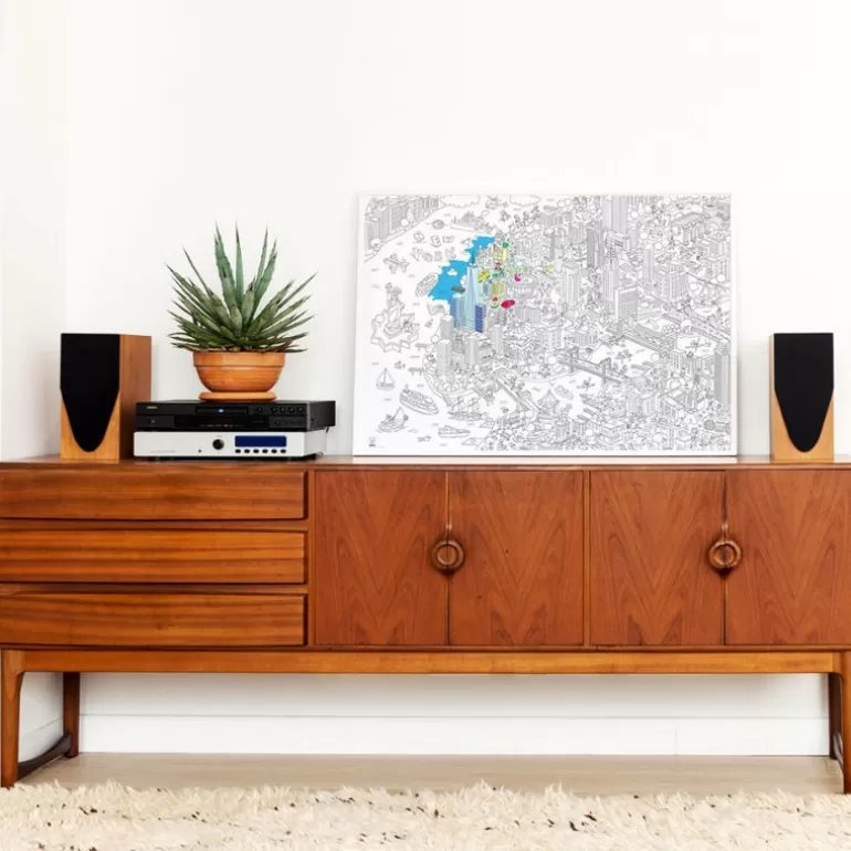 OMY Déco Design<Poster De New York A Colorier,
