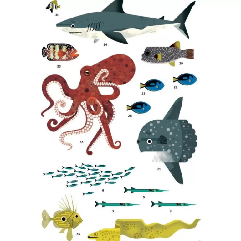 POPPIK Jeux, Puzzles Et Stickers Poppik<Poster En Stickers "Oceans"