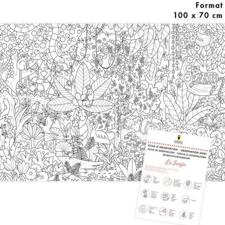 PIROUETTE Cacahouète Jeux Pirouette Cacahouète<Poster Geant A Colorier 'La Jungle'