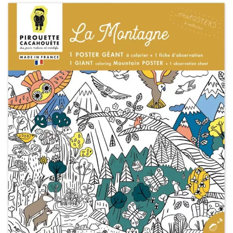 PIROUETTE Cacahouète Jeux Pirouette Cacahouète<Poster Geant A Colorier 'La Montagne'