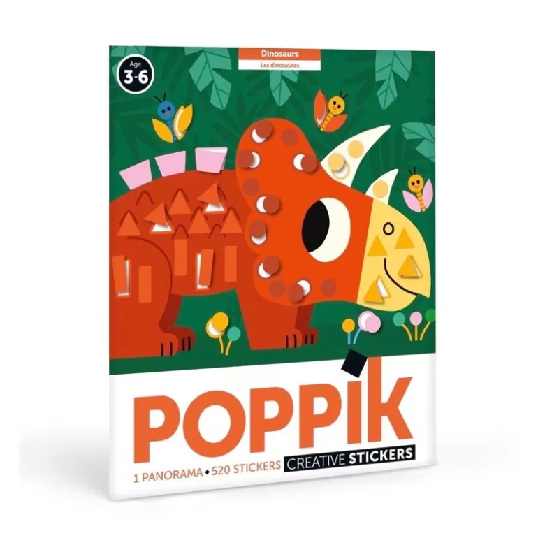 POPPIK Jeux, Puzzles Et Stickers Poppik<Poster Mosaïque Avec Des Gommettes "Dinosaures"