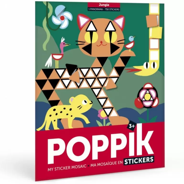 POPPIK Jeux, Puzzles Et Stickers Poppik<Poster Mosaïque Avec Des Gommettes "Jungle"