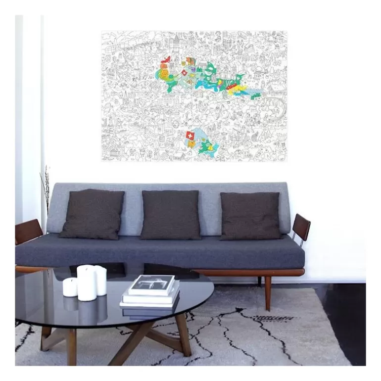 OMY Déco Design<Poster Suisse A Colorier,
