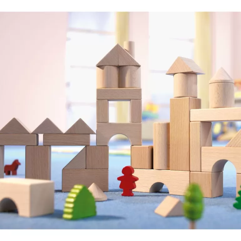HABA Jouets Haba Fabriqués En Allemagne<Premiers Blocs De Construction En Bois 1071-Boite De Base
