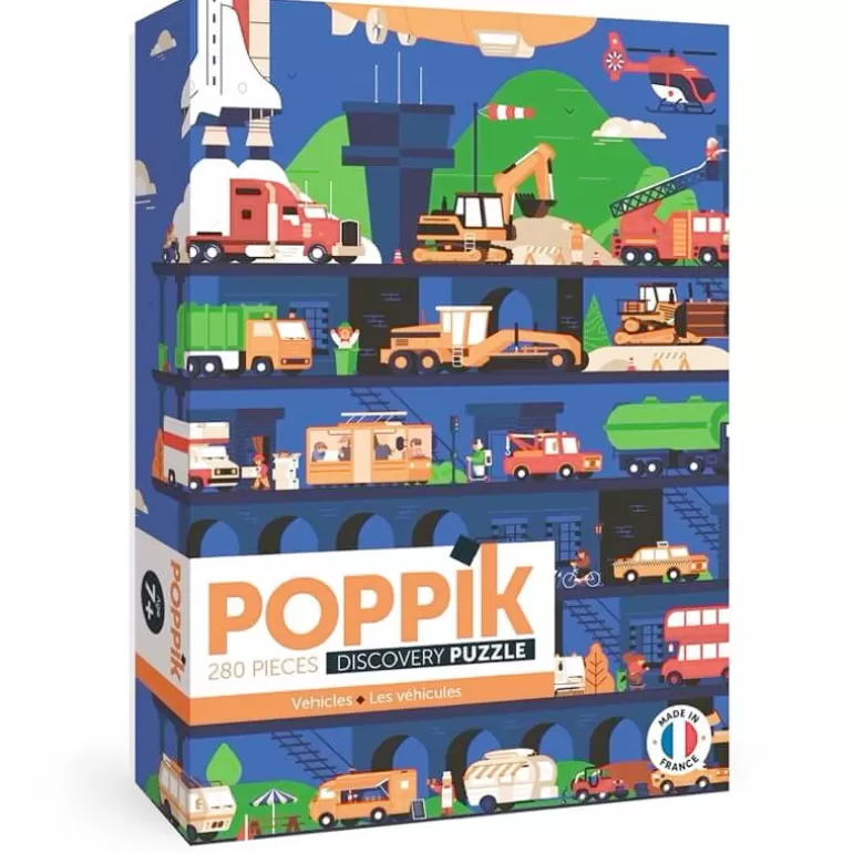 POPPIK Jeux, Puzzles Et Stickers Poppik<Puzzle 280 Pieces "Vehicules"