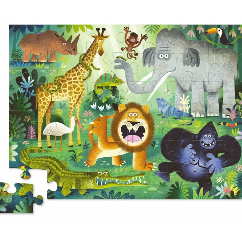 Crocodile Creek Puzzles Dès 4 Ans, 36 Pcs<Puzzle 36 Pcs 'Animaux Tres Sauvages'