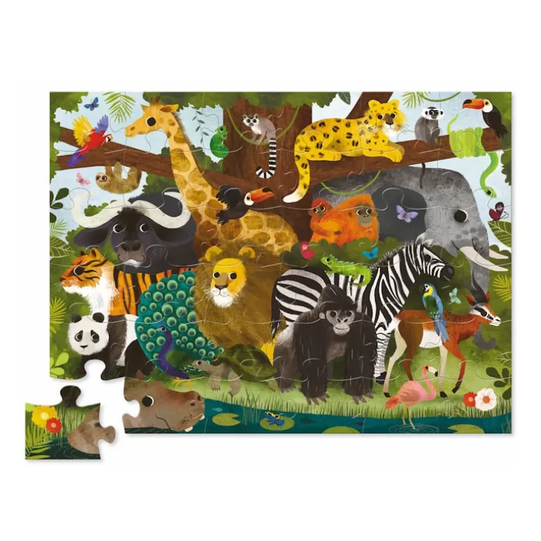 Crocodile Creek Puzzles Dès 4 Ans, 36 Pcs<Puzzle 36 Pcs 'Les Amis De La Jungle'