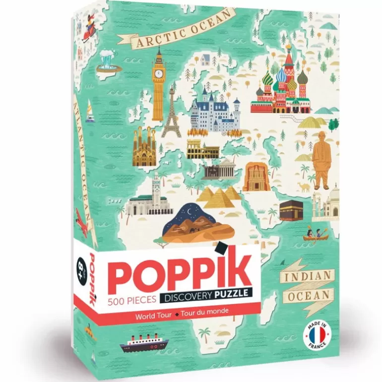 POPPIK Jeux, Puzzles Et Stickers Poppik<Puzzle 500 Pieces "Tour Du Monde"