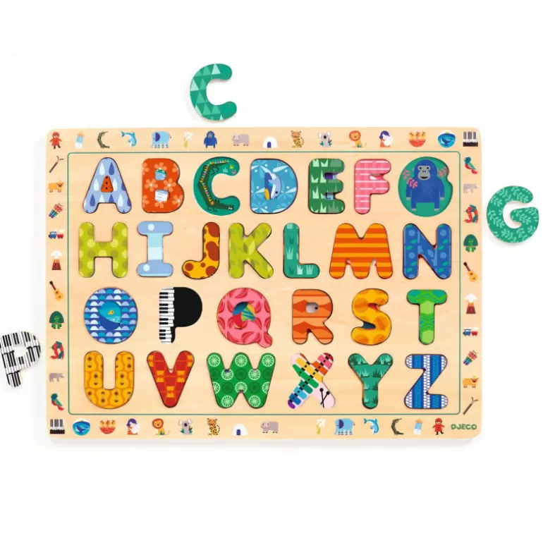 Djeco Puzzle Djeco<Puzzle Abc International, Abecedaire 1808