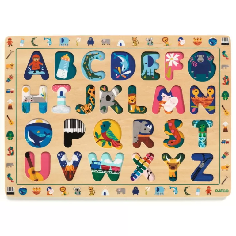 Djeco Puzzle Djeco<Puzzle Abc International, Abecedaire 1808