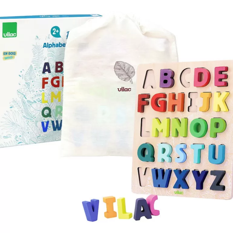 VILAC Puzzles Dès 2 Ans: 2, 12 Et 24 Pcs<Puzzle Abc "Sous La Canopee" Alphabet A Encastrer 2738